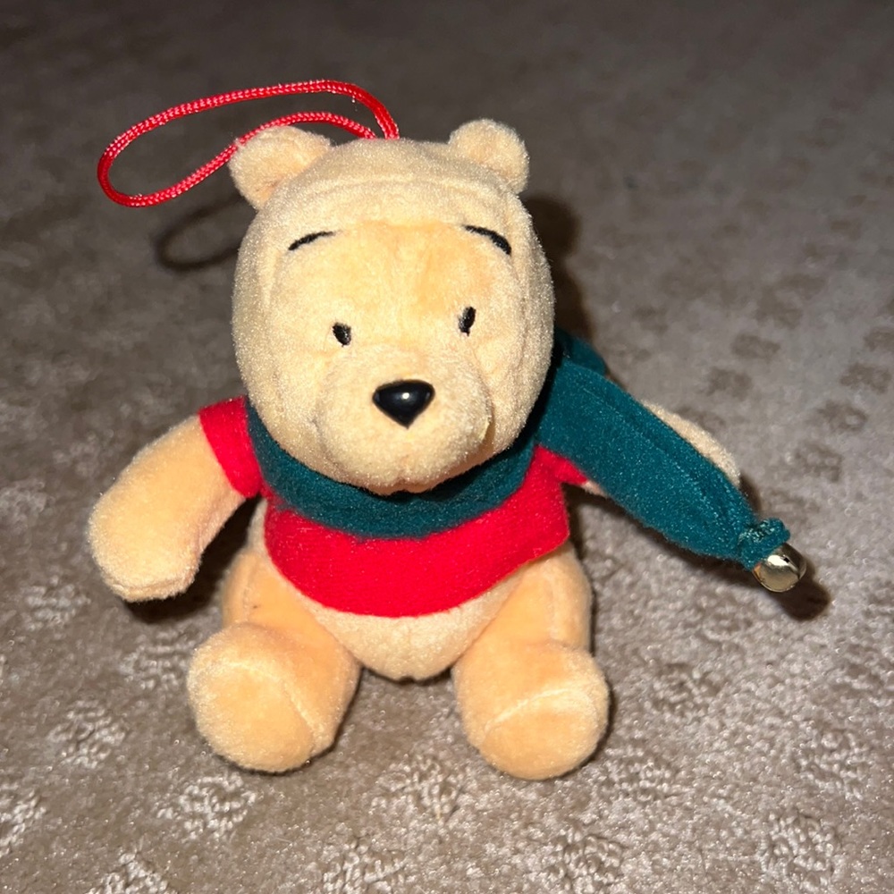 Vintage Winnie The Pooh Holiday Ornament Disney EUC